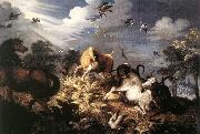 SAVERY, Roelandt Horses and Oxen Attacked by Wolves ar China oil painting reproduction